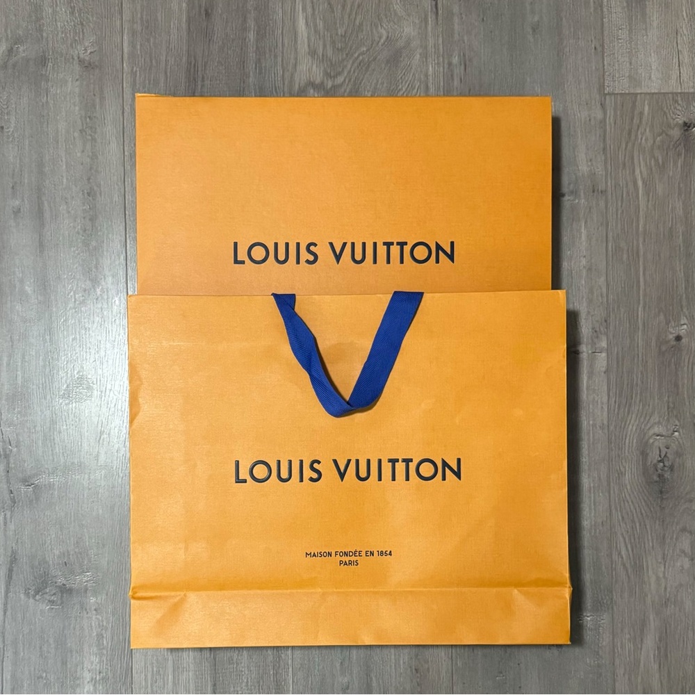 Louis Vuitton Neverfull MM Box and Shopping Bag